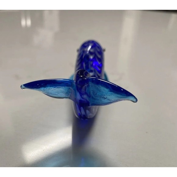 Lenox Blown glass Hand Made Blue dolphin Figurine -Art Glass - Picture 5 of 12